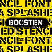 Bocsten – Splashed Stencil Font