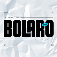 Bolaro – Condensed Display Font