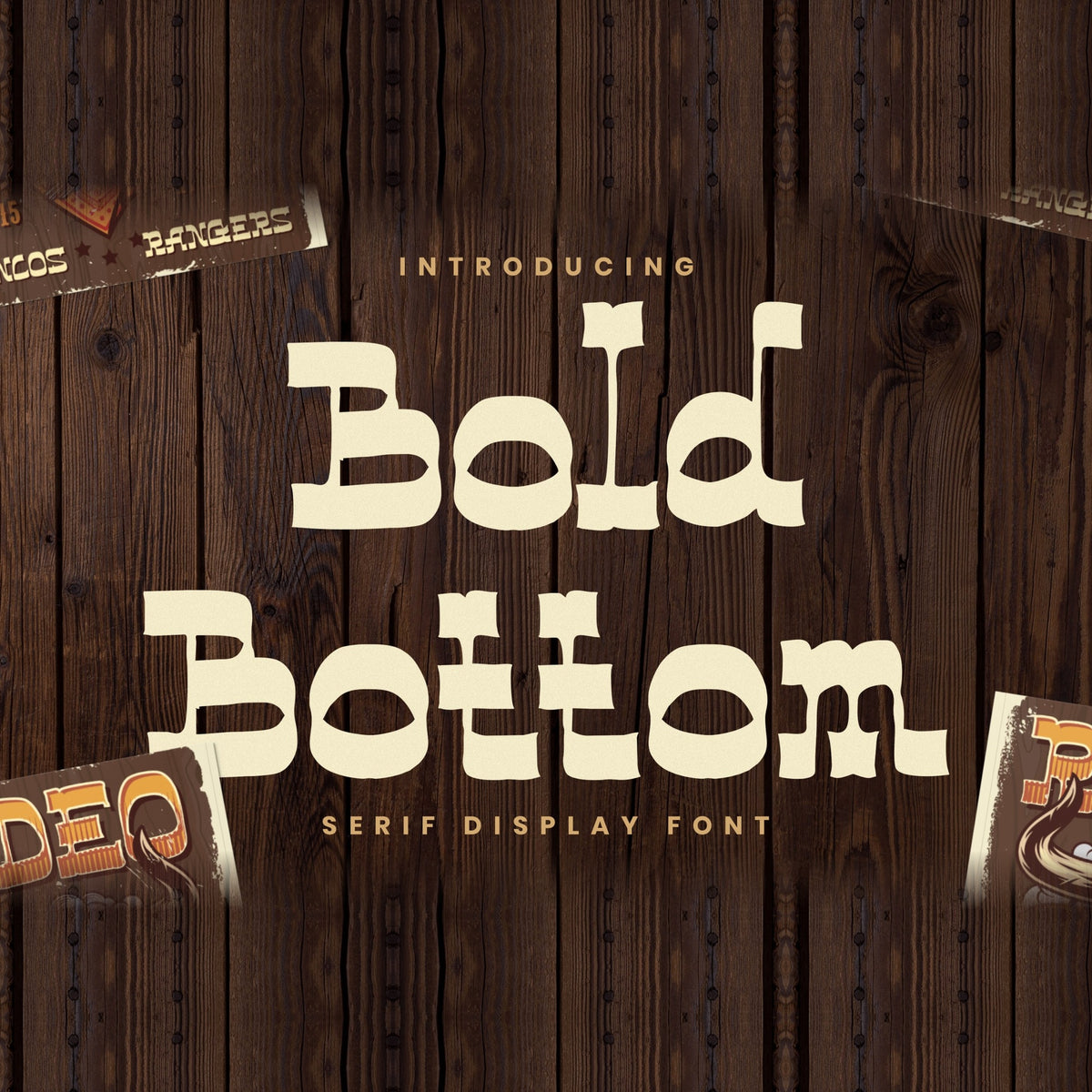 Bold Bottom - Western Serif Font by Imoodev, preview 1