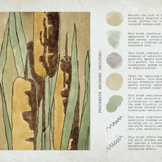 Botanical Watercolor Procreate Kit