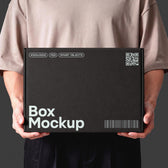 Box In Hands Mockup