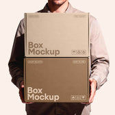 Boxes Mockup in Hands