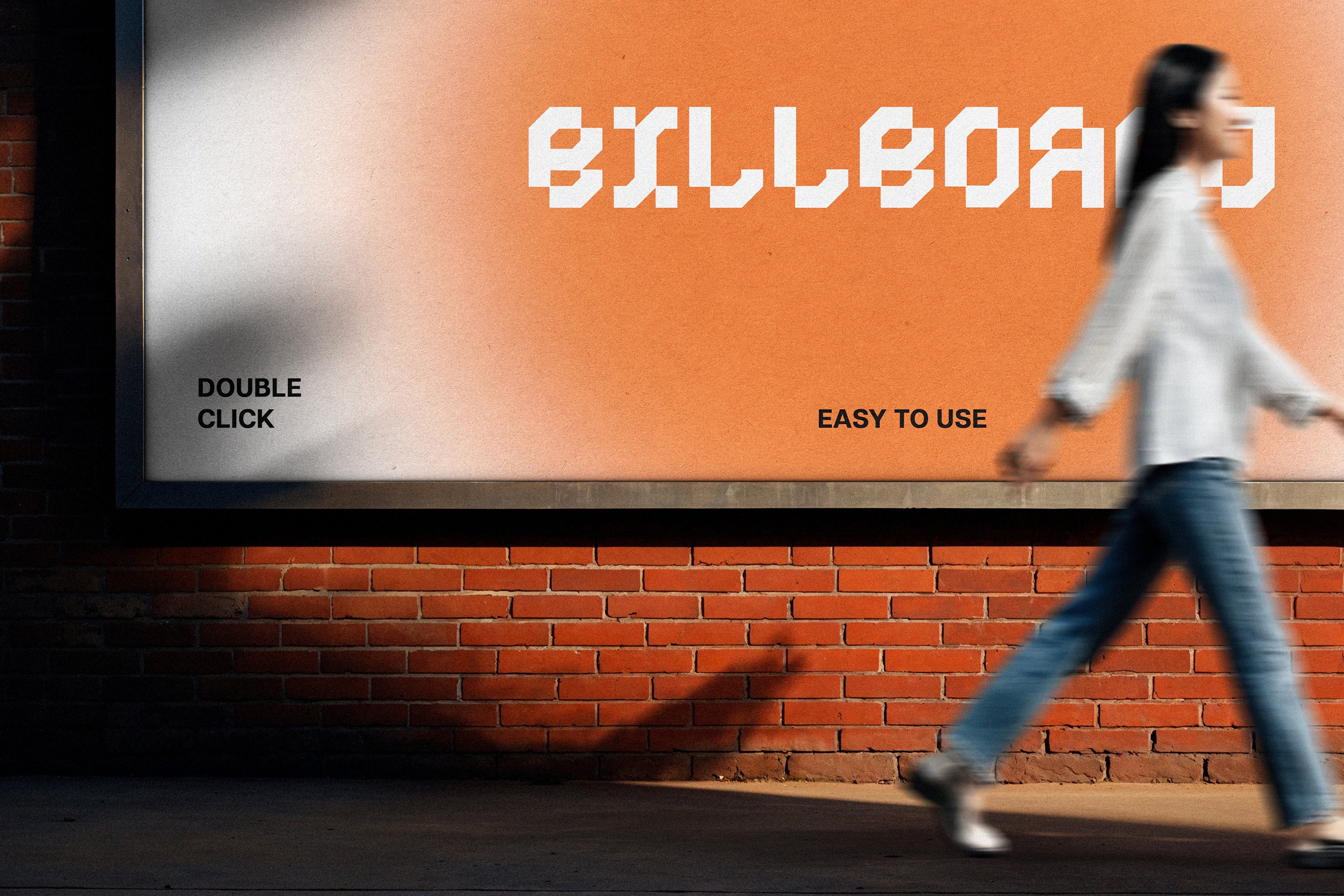 Brick Wall Billboard Mockup