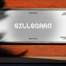 Brick Wall Billboard Mockup