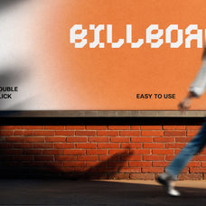 Brick Wall Billboard Mockup