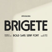 Brigete Bold Sans Serif Font
