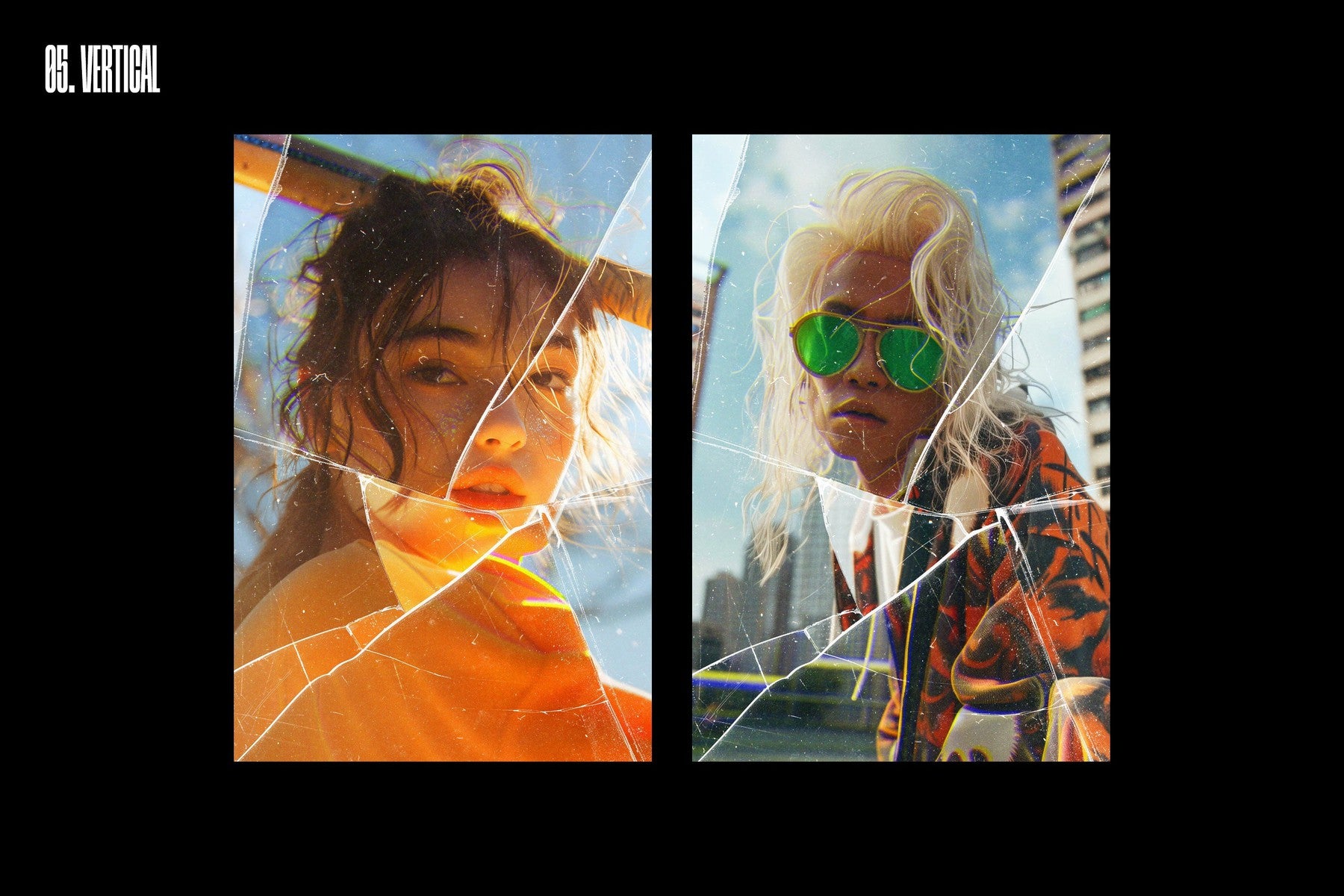 Broken Glass Photo Effects Bundle