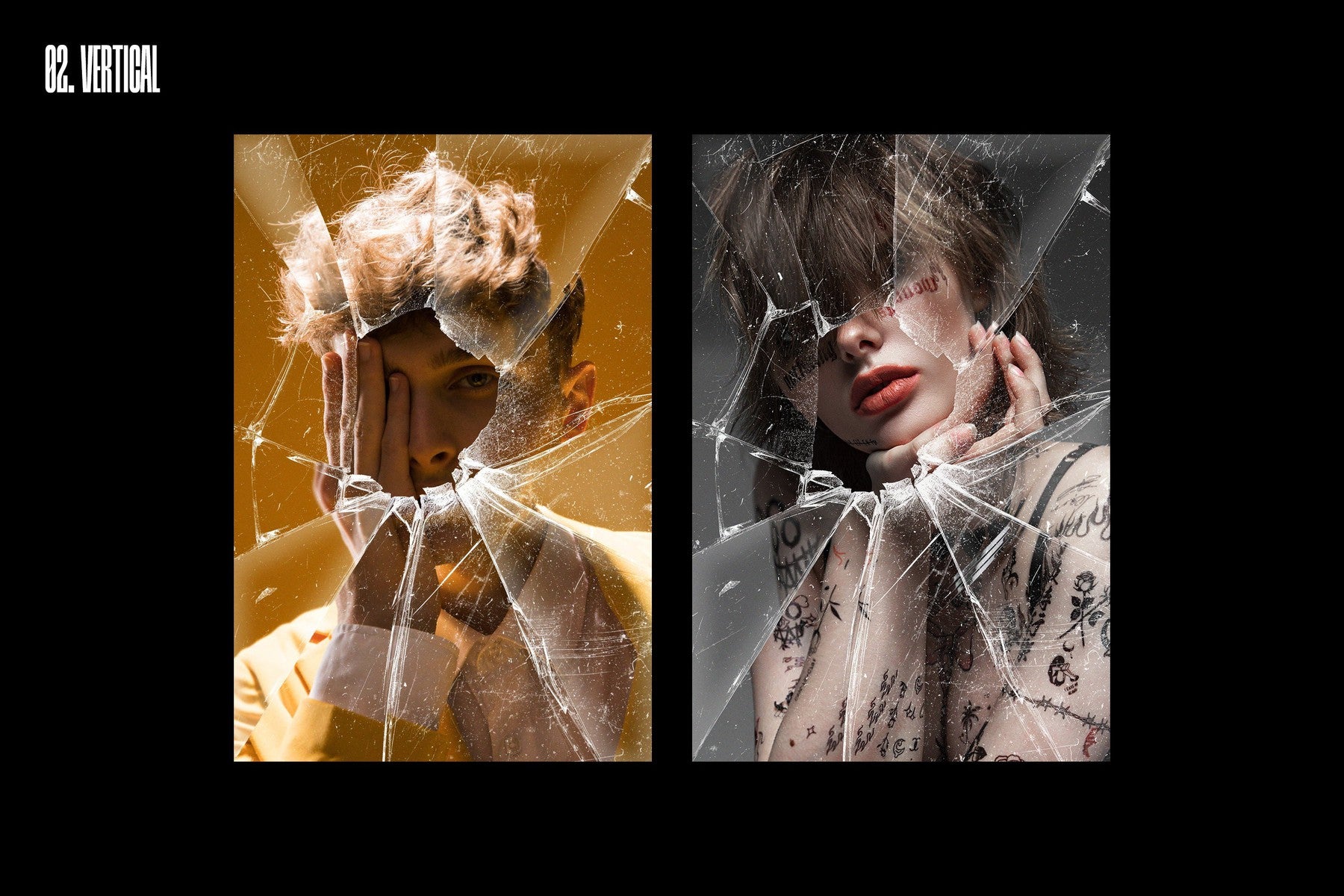 Broken Glass Photo Effects Bundle