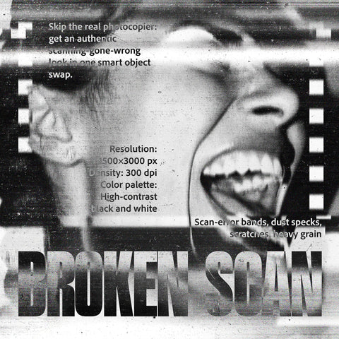 Broken Scan Photo Effect