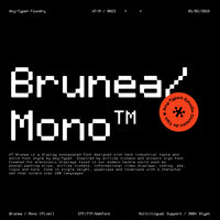 Brunea Mono – Pixel Monospaced Display Font