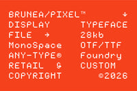 Brunea Mono – Pixel Monospaced Display Font