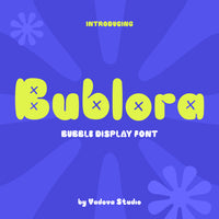 Bublora Bubble Display Font