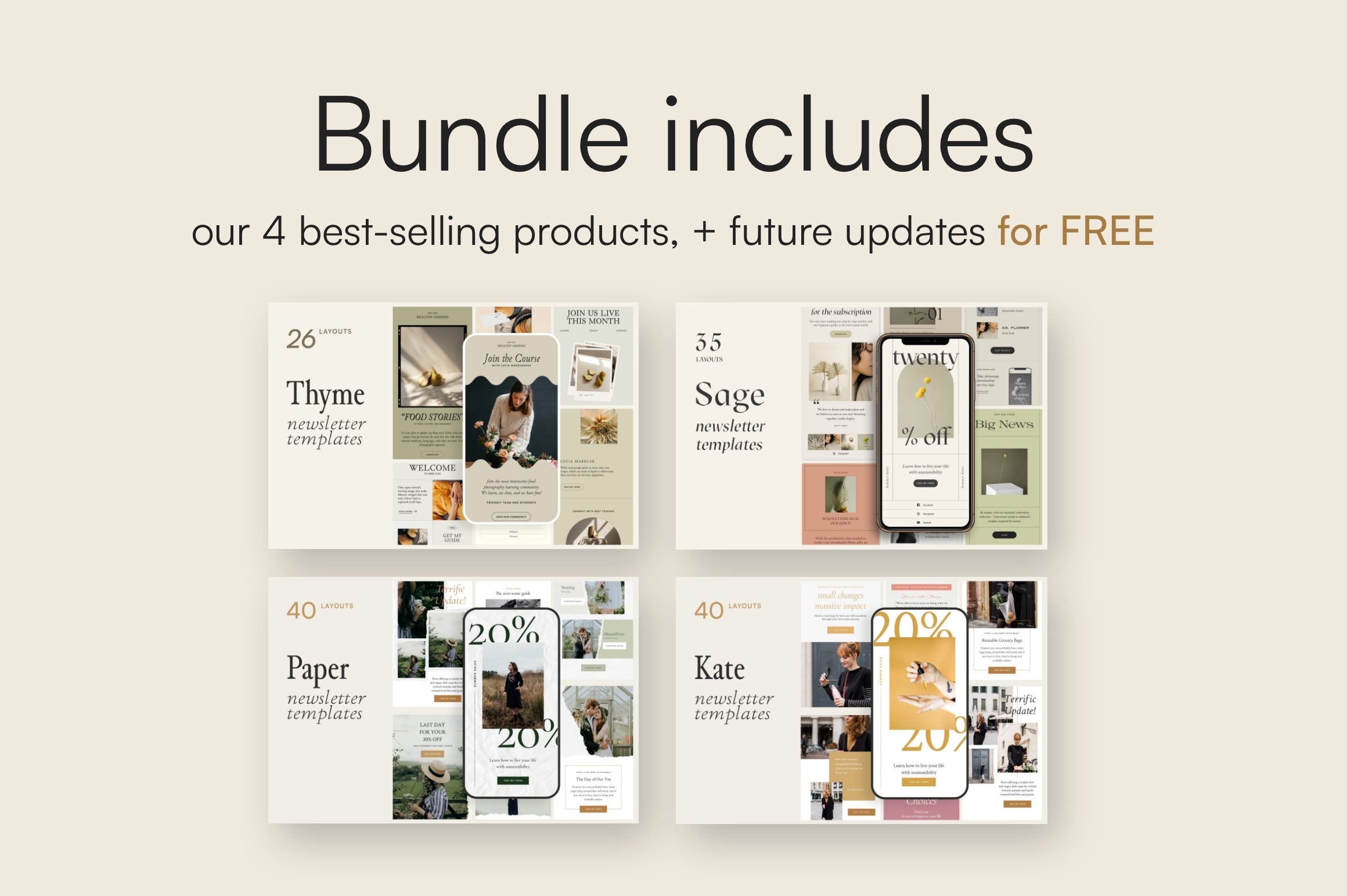 Bundle Newsletter Templates 4in1