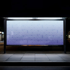 Bus Stop Billboard Mockup