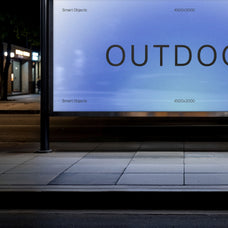 Bus Stop Billboard Mockup