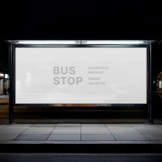 Bus Stop Billboard Mockup