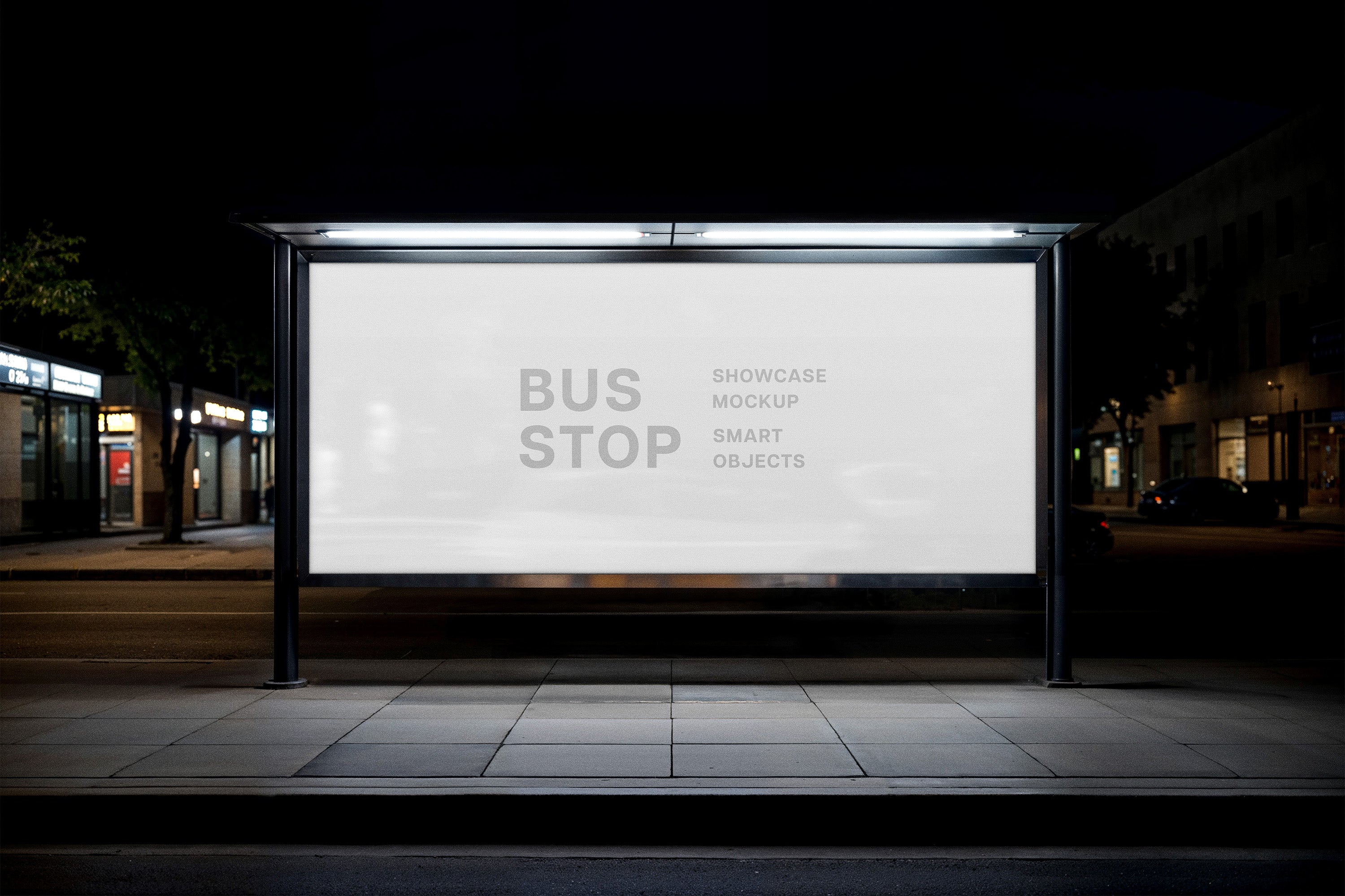 Bus Stop Billboard Mockup