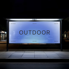 Bus Stop Billboard Mockup