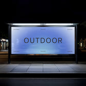 Bus Stop Billboard Mockup