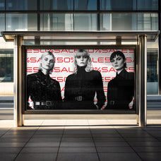 Bus Stop Horizontal Banner Mockup