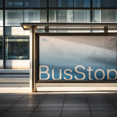 Bus Stop Horizontal Banner Mockup