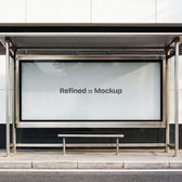 Bus Stop Signboard Mockup