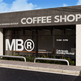 Cafe Facade 2 Branding Mockup
