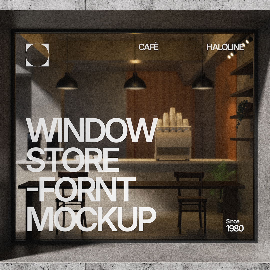 Cafe storefront Window 003 by HALOLINE, preview 1