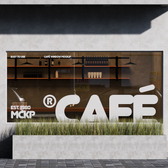 Cafe Storefront Windows Mockup 003