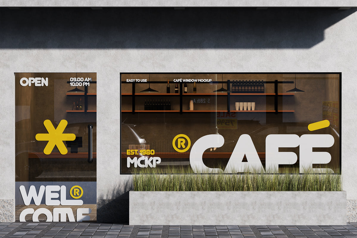 Cafe Storefront Windows Mockup 003 by HALOLINE, preview 3