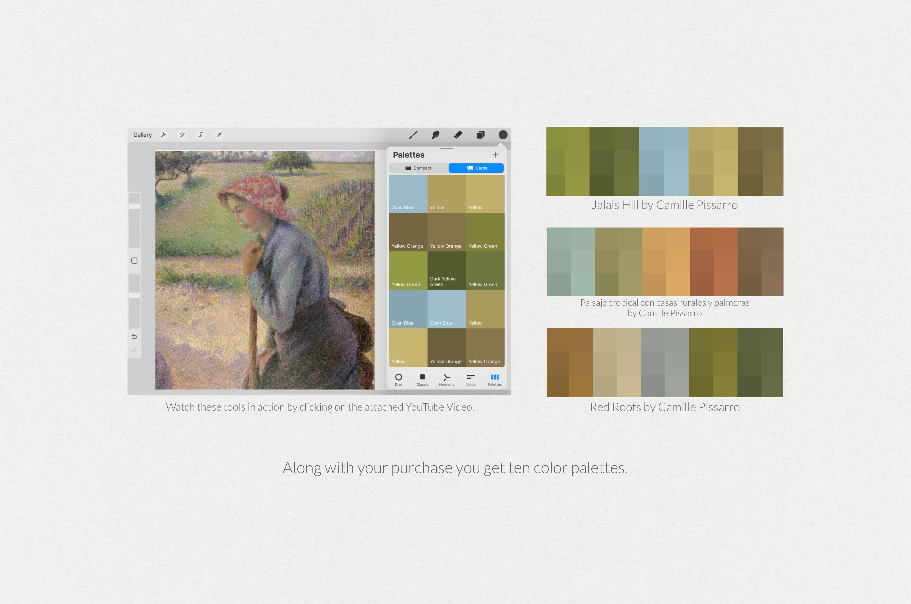 Camille Pissarro Procreate Brushes & Color Swatches