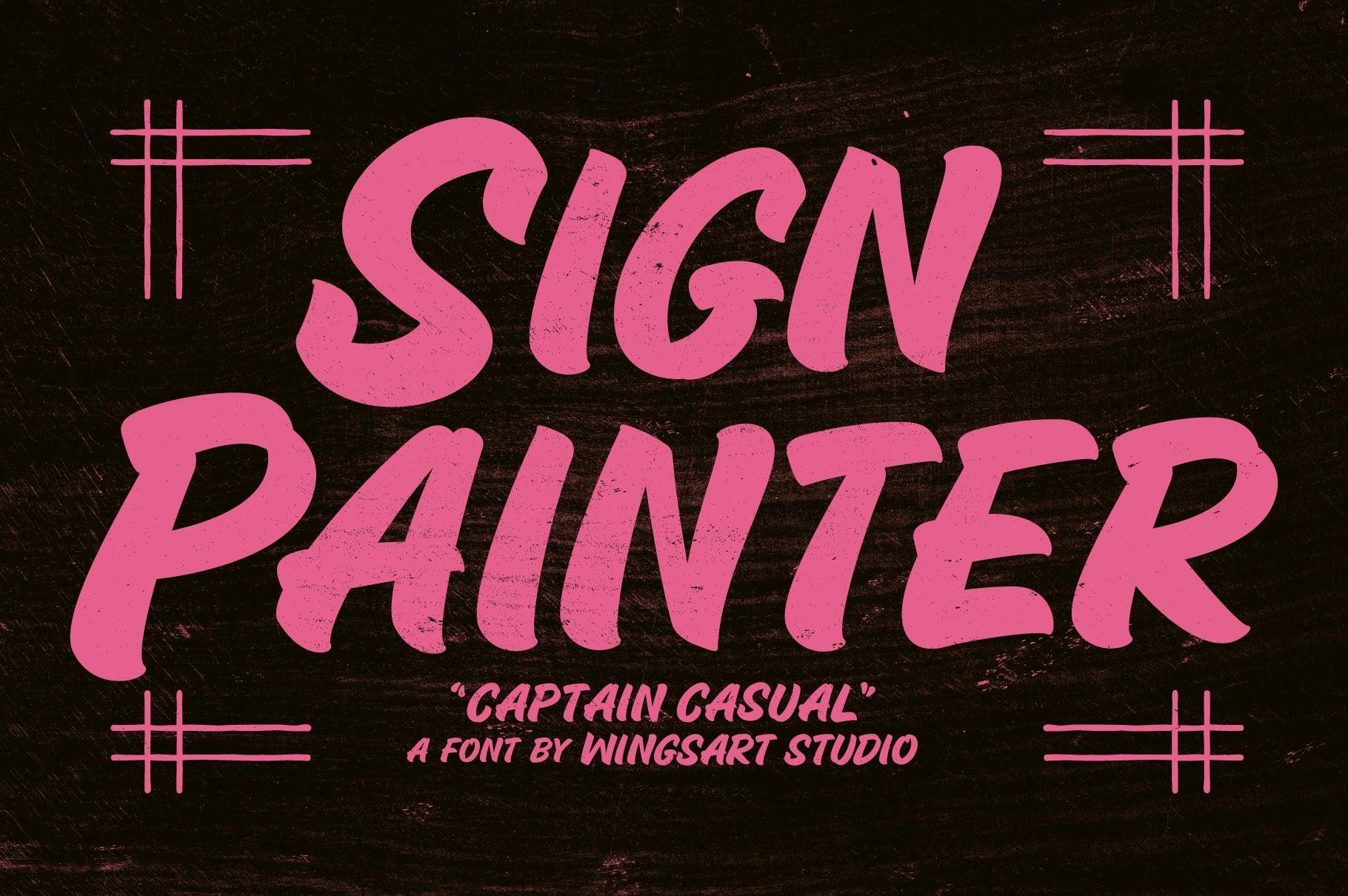Captain Casual: Sign Painter Font
