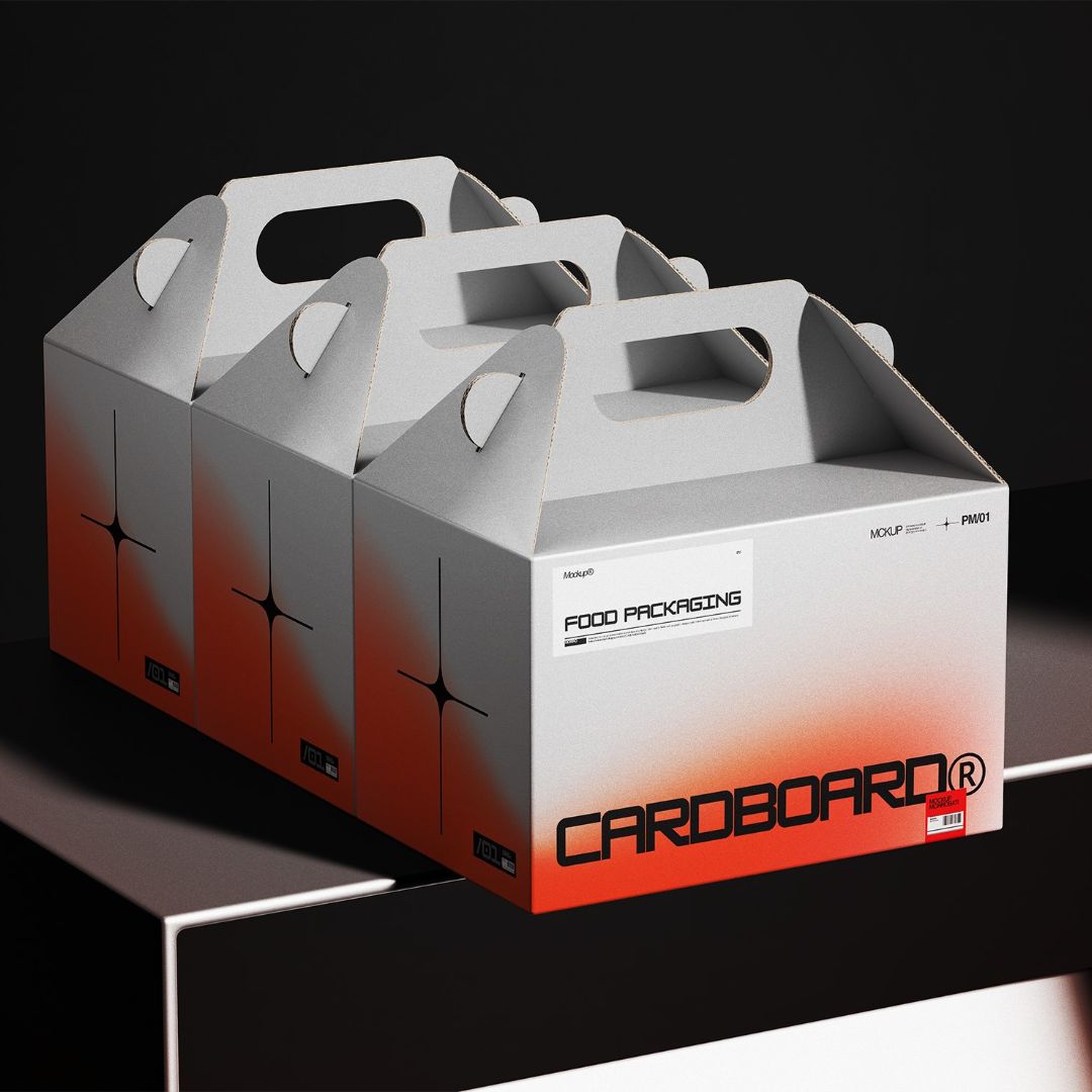 Cardboard Packaging Box Mockup by Morrobati, preview 1
