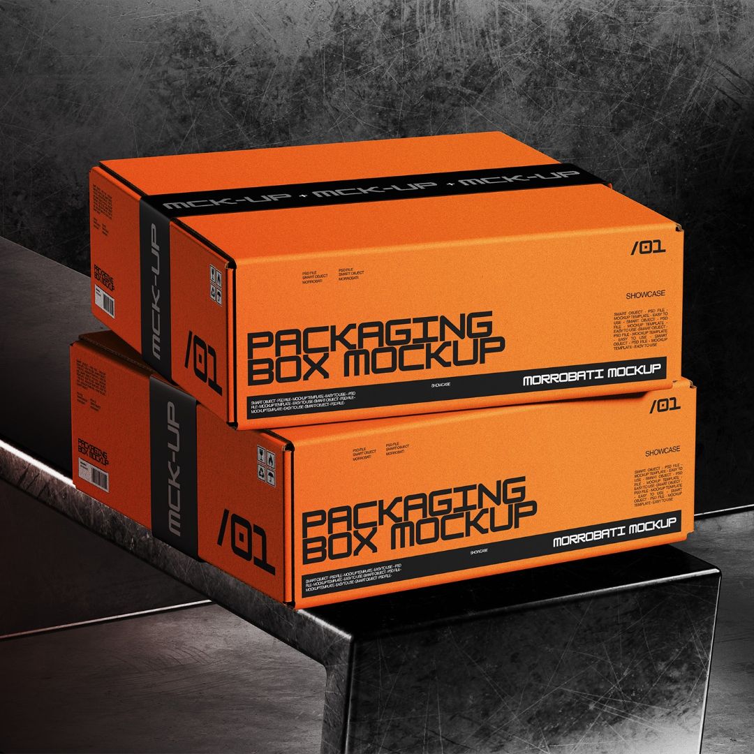 Cardboard Packaging Box Mockup by Morrobati, preview 1