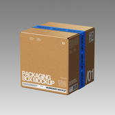 Cardboard Packaging Box Mockup
