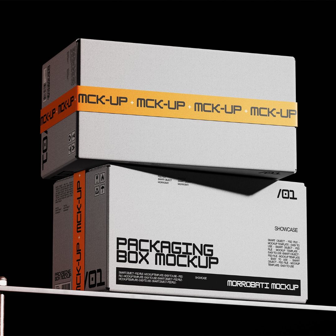 Cardboard Packaging Box Mockup by Morrobati, preview 1