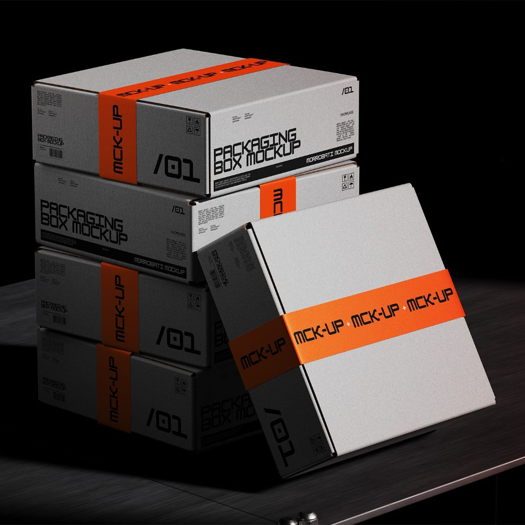 Cardboard Packaging Box Mockup by Morrobati, preview 1