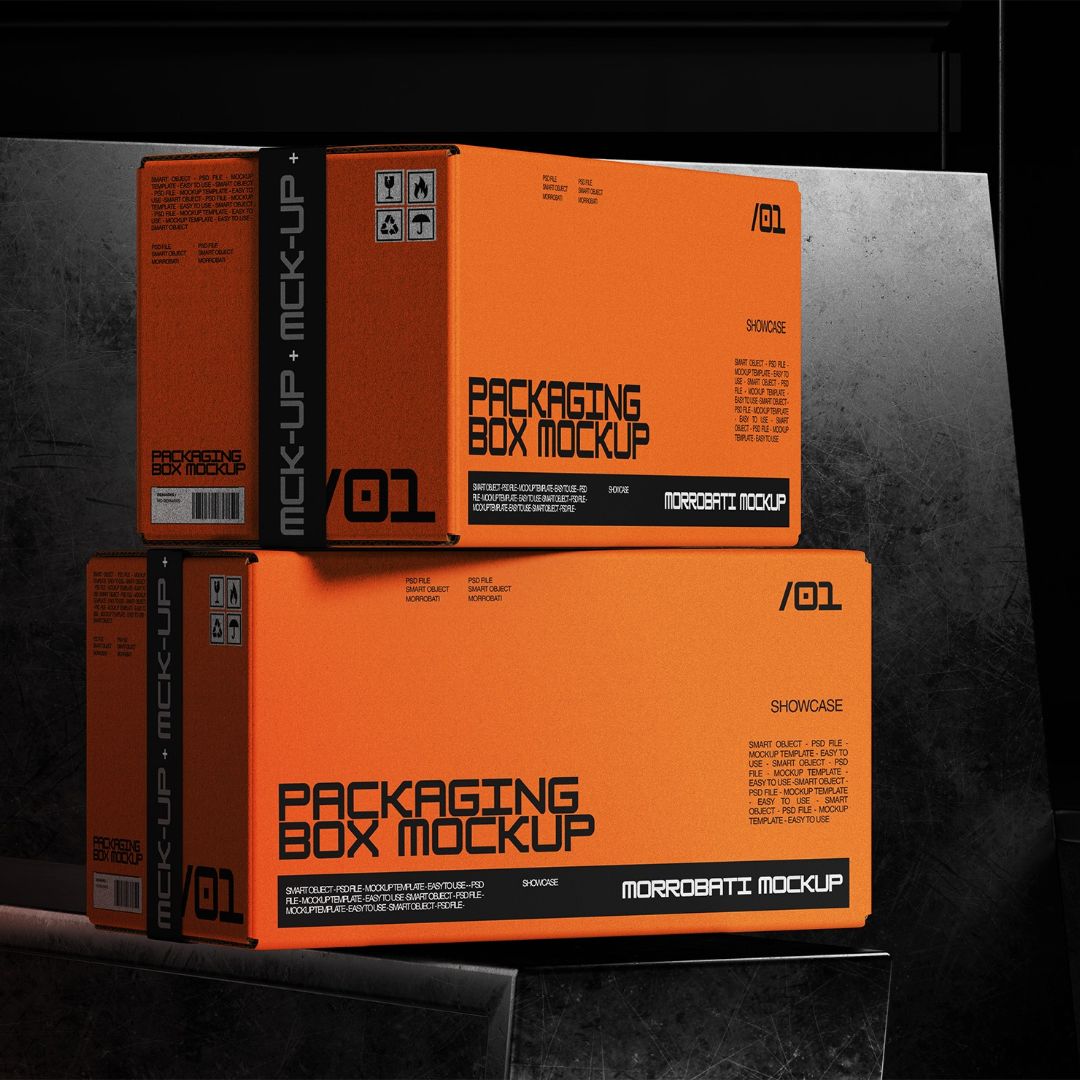 Cardboard Packaging Box Mockup by Morrobati, preview 1