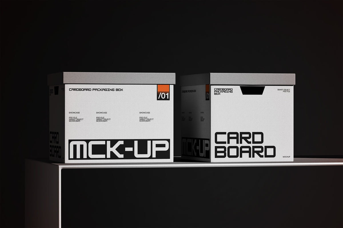 Cardboard Packaging Box Mockup by Morrobati, preview 3