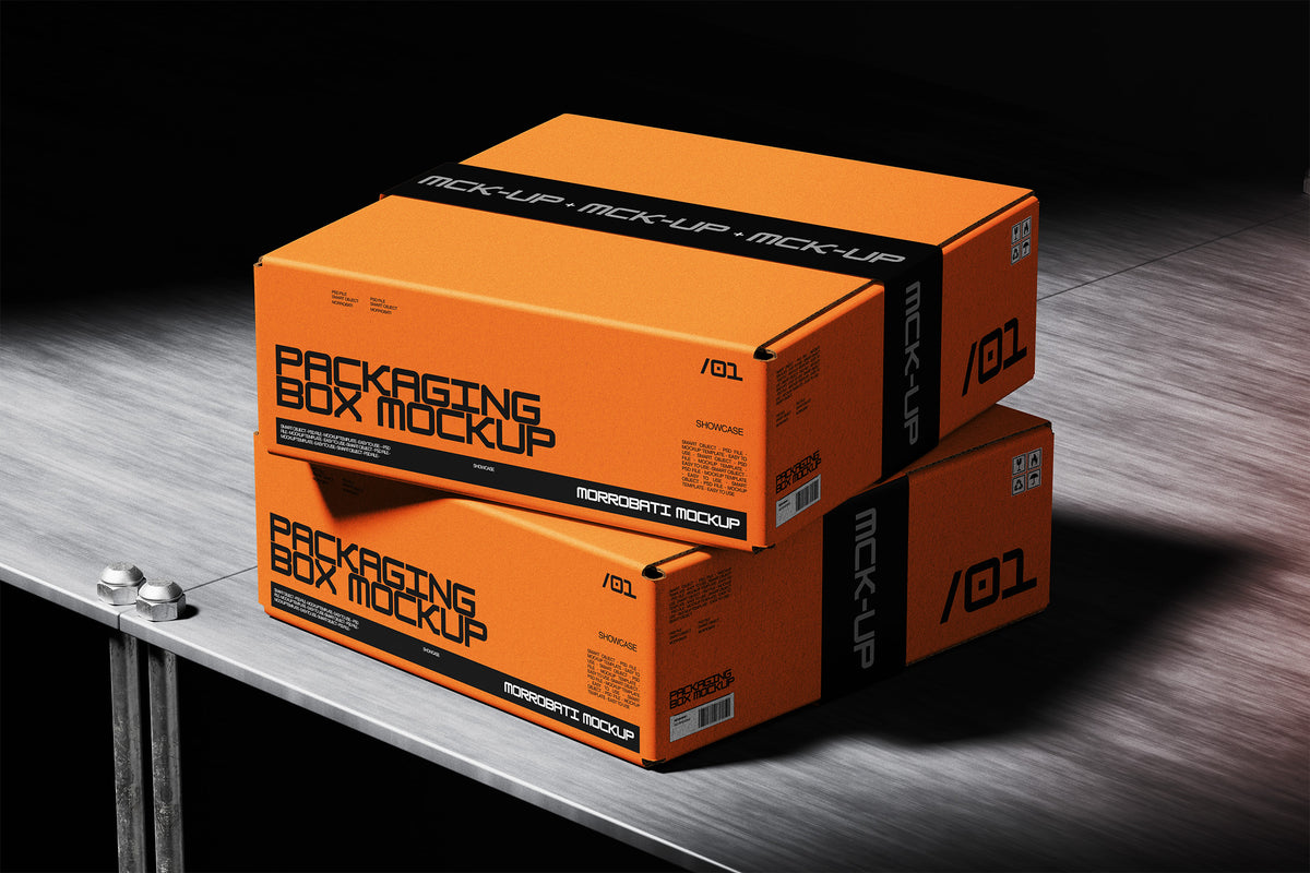 Cardboard Packaging Box Mockup by Morrobati, preview 5