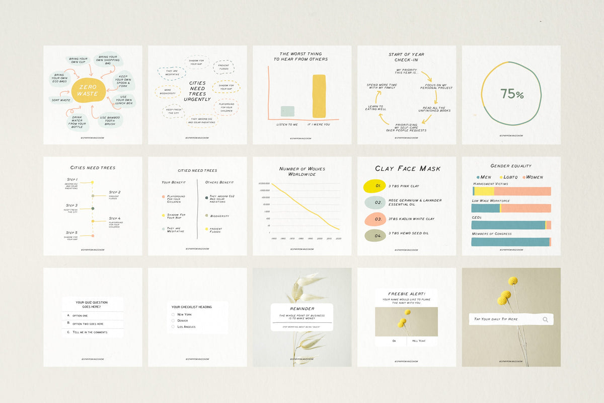 Charts and Graphs Social Kit by Sparrow – Studio 2am