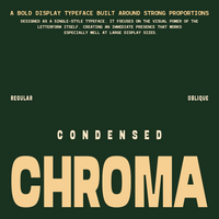 Chroma - Bold Condensed Display Typeface Font