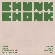 Chunk Chonk Typeface by Jason Santos, preview 1