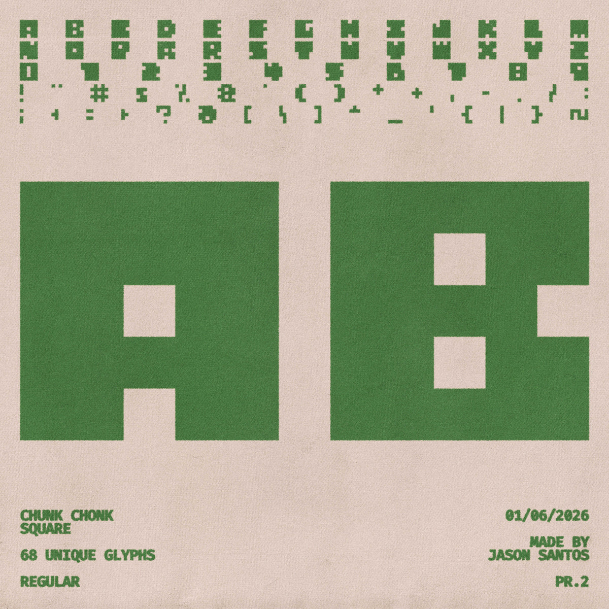 Chunk Chonk Typeface by Jason Santos, preview 3
