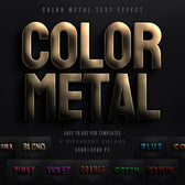 Color Metal Text or Logo Effect