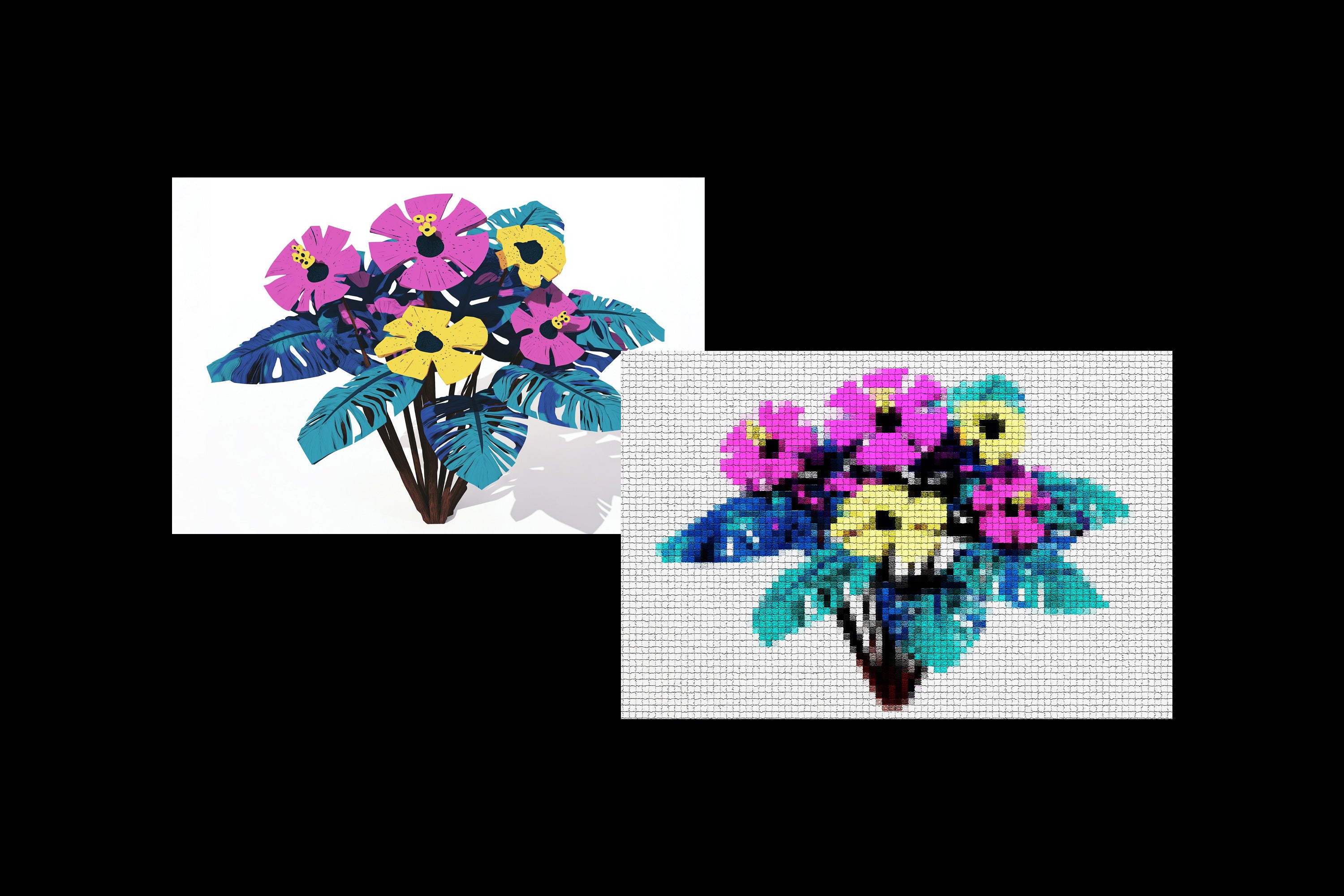 Color Mosaic Template Effect