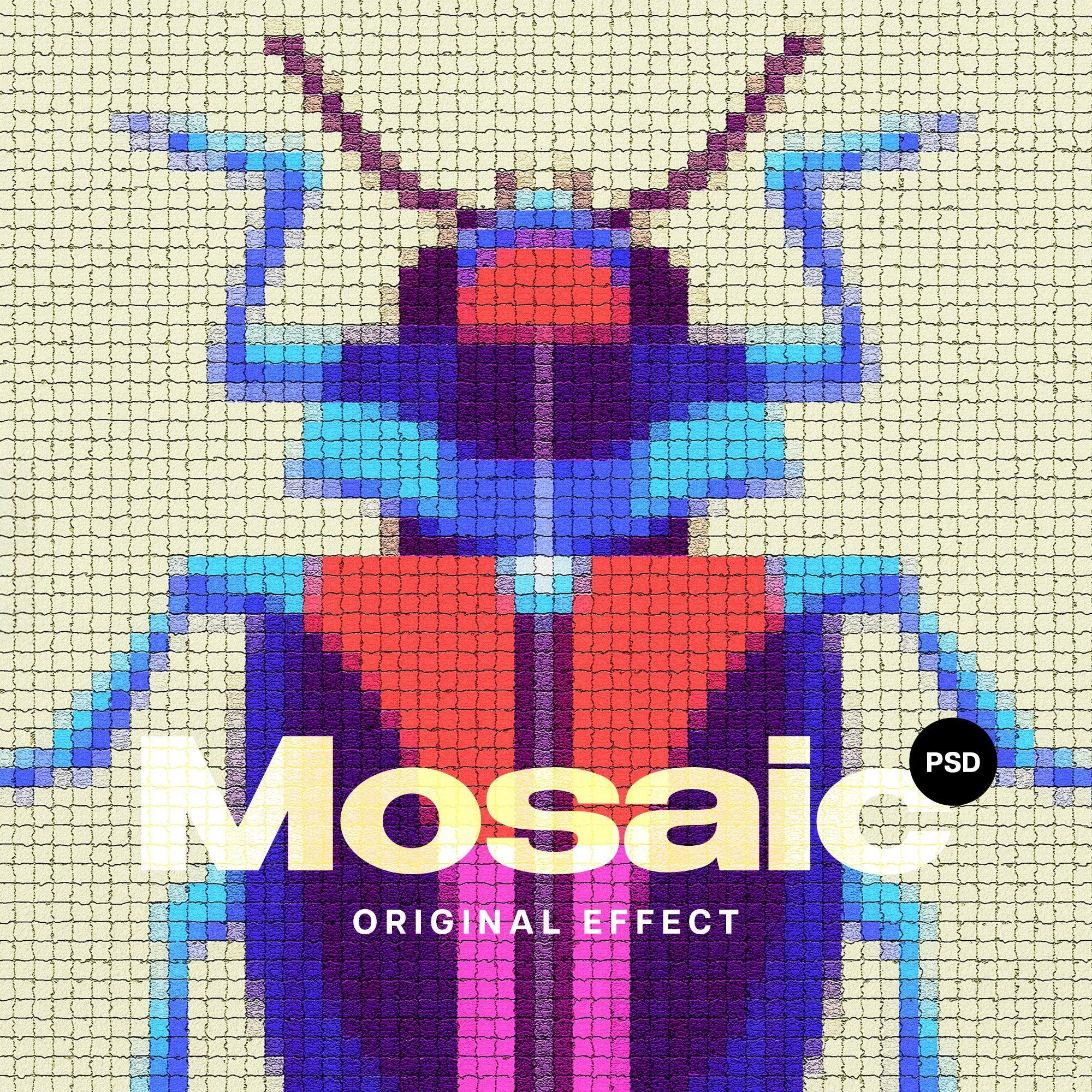 Color Mosaic Template Effect