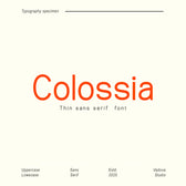 Colossia Thin Sans Serif Font