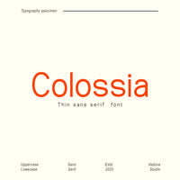 Colossia Thin Sans Serif Font