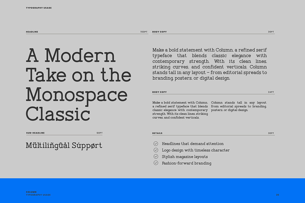 Column Monospace Display Font by Vadova Studio, preview 3